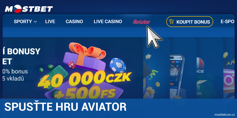 Spusťte hru „Aviator“ na Mostbet CZ