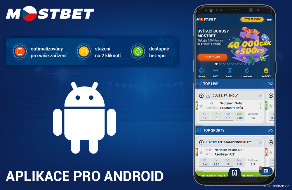 Aplikace Mostbet CZ na Android